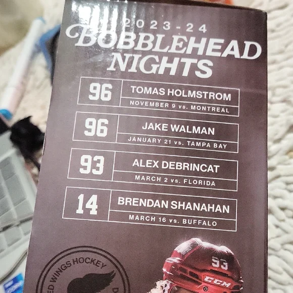 NHL DETROIT RED WINGS Alex Debrincat SGA Bobblehead 2024 PROMO HOCKEY-NEW - Picture 3 of 4